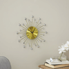 DecMode Gold Metal Glam Wall Clock, 15'L x 0.5'W x 15'H, Features Starburst Design EasyOptionXY LLC