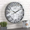 FirsTime & Co. Dark Silver Shiplap Outdoor Wall Clock, Farmhouse, Analog, 18 x 2.5 x 18 in EasyOptionXY LLC