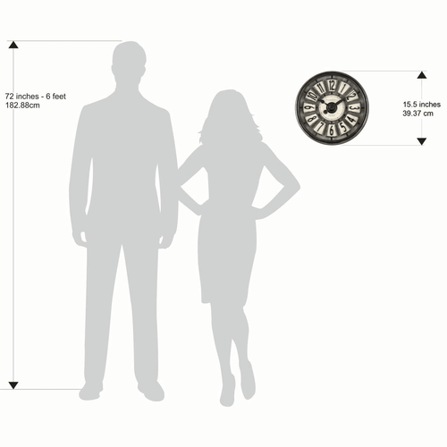 Better Homes & Gardens Indoor 15.5" Bronze Raised Arabic Segmented Panel Traditional Analog Wall Clock EasyOptionXY LLC