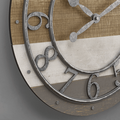 FirsTime & Co. Multicolor Shabby Pallet Wall Clock, Farmhouse, Analog, 16 x 2 x 16 in EasyOptionXY LLC