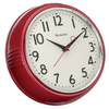 Westclox 9.5" Red Retro 1950s Convex Glass Lens Analog Quartz Accurate Wall Clock EasyOptionXY LLC