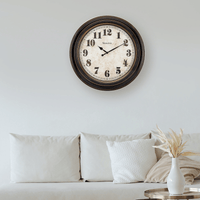 Westclox Brown and Bronze Round Oversized Classic Analog Quartz Accurate Wall Clock EasyOptionXY LLC