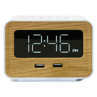 Lumoday Dual USB Charging Station Digital Alarm Clock, White EasyOptionXY LLC