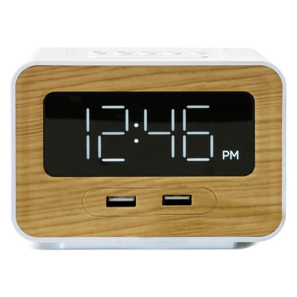 Lumoday Dual USB Charging Station Digital Alarm Clock, White EasyOptionXY LLC