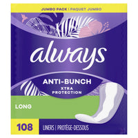 Always Anti-Bunch Xtra Protection Daily Liners Long; 108 Ct EasyOptionXY LLC