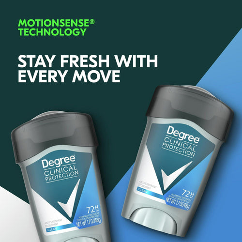 Degree Clinical Protection Long Lasting Antiperspirant Deodorant Stick, Clean, 1.7 oz EasyOptionXY LLC