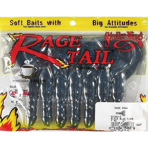 Strike King Rage Craw 4" Blue Flake Soft Bait Lure EasyOptionXY LLC