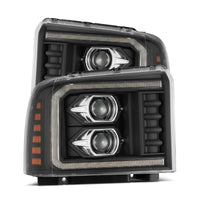 AlphaRex 05-07 Ford Super Duty/Excursion PRO-Series Halogen Projector Headlights Black OffRoadUSA.com