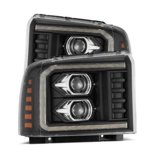 AlphaRex 05-07 Ford Super Duty/Excursion PRO-Series Halogen Projector Headlights Black OffRoadUSA.com