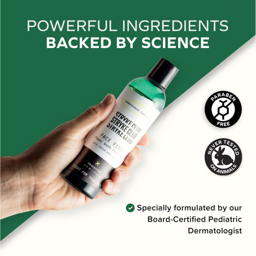 Stryke Club Teen Face First Cleanser, Acne Everyday Care, All Skin Types, Unscented, 9.5 fl. oz. EasyOptionXY LLC