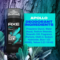 Axe Apollo Long Lasting Antiperspirant Deodorant Stick Twin Pack, Sage and Cedarwood, 3 oz EasyOptionXY LLC