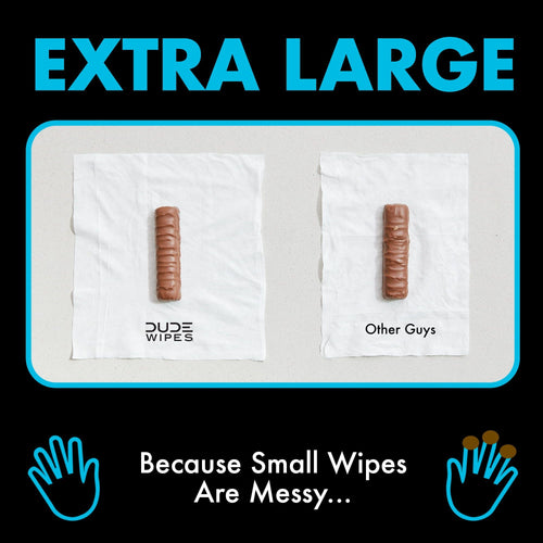 DUDE Wipes Unscented XL Flushable Wipes, 6 Flip-Top Packs, 48 Wipes per Pack, 288 Total Wipes EasyOptionXY LLC