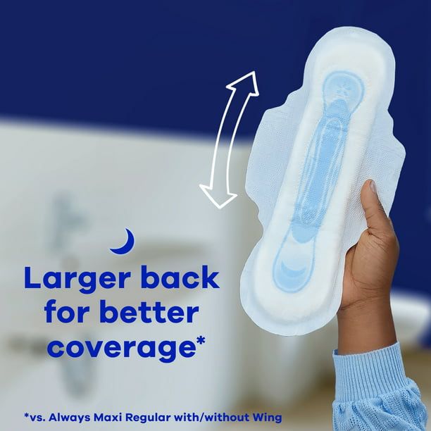 Always Maxi Pads Unscented with Wings Overnight Absorbency; Size 5 27 Ct EasyOptionXY LLC
