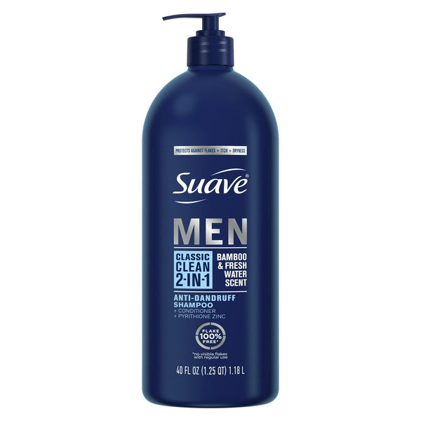 Suave Men Shampoo & Conditioner 2 in 1 Anti-Dandruff Shampoo and Conditioner with Pyrithione Zinc, 40 oz EasyOptionXY LLC
