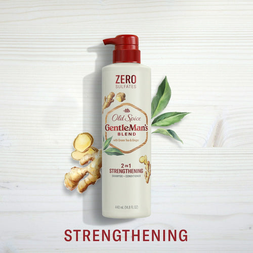Old Spice Gentleman's Blend Green Tea & Ginger, 2in1 Shampoo & Conditioner, All Hair Types, 14.8 fl oz EasyOptionXY LLC