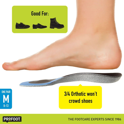 PROFOOT Triad Orthotic Insoles for Knee, Leg & Back Pain, Men's 8-13, 1 Pair EasyOptionXY LLC