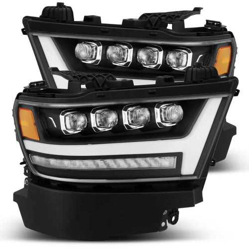 AlphaRex 19-20 Ram 1500HD NOVA LED Proj Headlight Plank Style Matte Blk w/Activ Light/Seq Signal/DRL OffRoadUSA.com