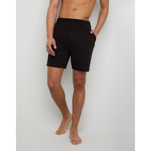 Hanes Essentials Men's Cotton Shorts With Pockets, 7.5" Black S EasyOptionXY LLC