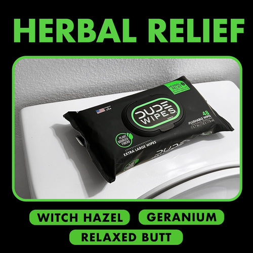 DUDE Wipes Flushable Wipes, XL Wet Wipes for at Home Use, Herbal Relief, 144 Count EasyOptionXY LLC