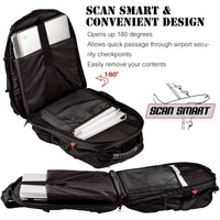 OPACK Extra Large RFID-Safe Travel Black Backpack Unisex TSA Friendly EasyOptionXY LLC