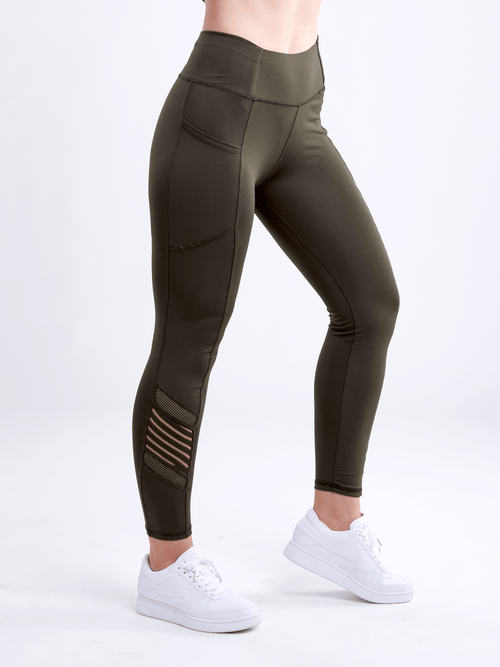 JupiterGear High-Waisted Pilates Leggings with Side Pockets & Mesh Panels Jupiter Gear