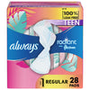 Always Radiant Teen Feminine Pads with Flex Foam with Wings; Unscented 28 Ct Size 1 EasyOptionXY LLC
