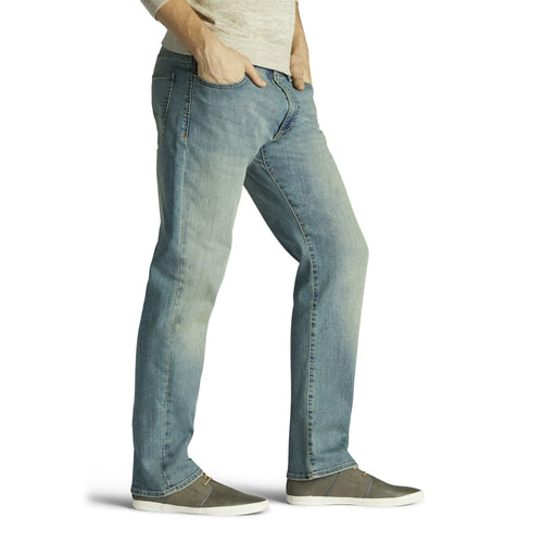 Lee Men's and Big Men's Extreme Motion Straight Fit Tapered Leg Jeans EasyOptionXY LLC