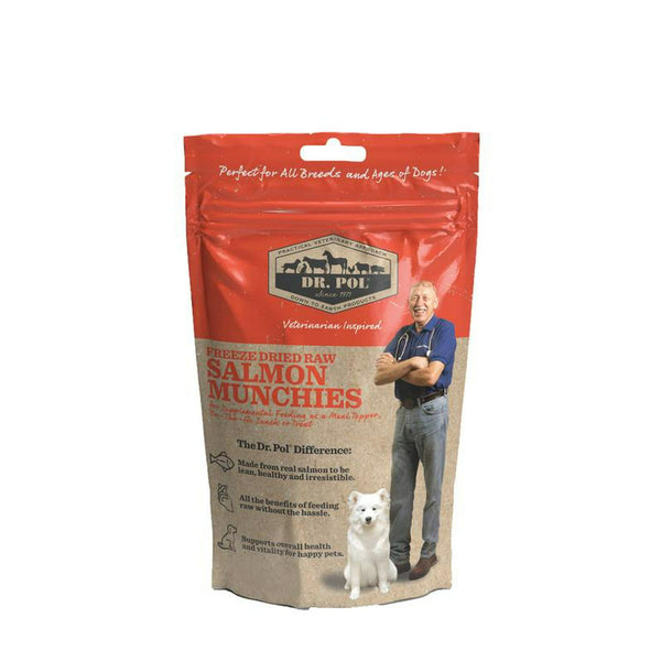 Dr. Pol Freeze Dried Munchies Salmon Dog Treat and Meal Topper 8 Ounces EasyOptionXY LLC