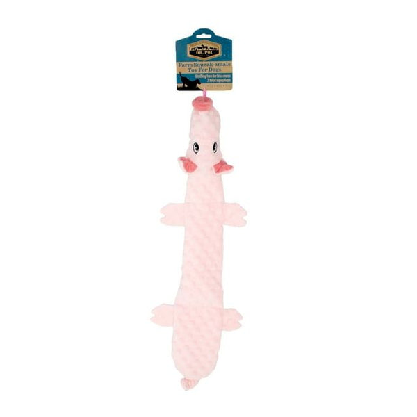 Dr. Pol Stuffing Free Pig Squeak-a-Mals With 3 Large Squeakers Dog Toy EasyOptionXY LLC