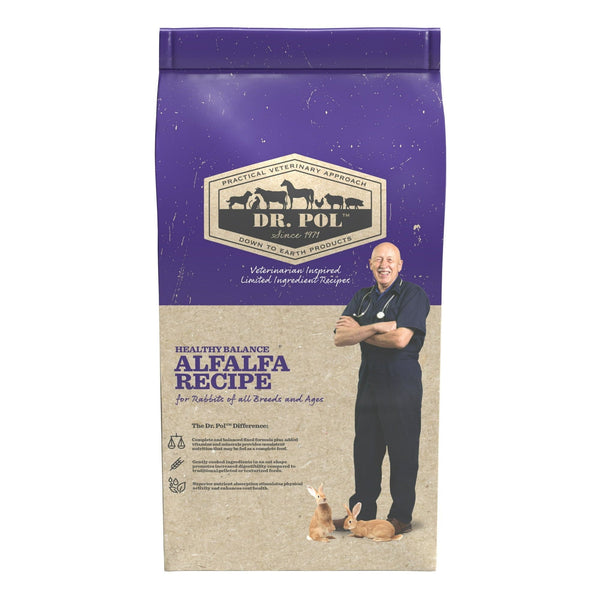 Dr. Pol Healthy Alfalfa 18% Extruded Rabbit Feed, 30 lb. Bag for Rabbits of All Sizes EasyOptionXY LLC