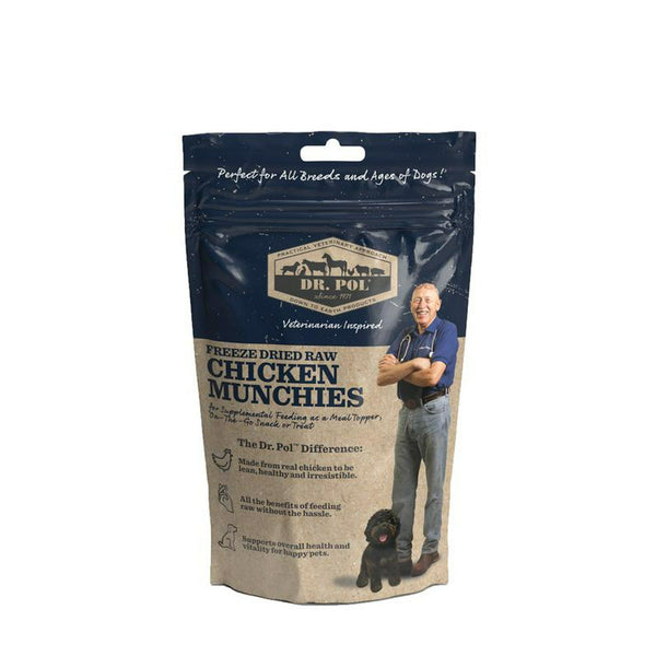 Dr. Pol Freeze Dried Munchies Chicken Dog Treat and Meal Topper 8 Ounces EasyOptionXY LLC