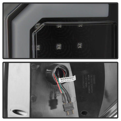 Spyder 07-13 Toyota Tundra V2 Light Bar LED Tail Lights - Smoke ALT-YD-TTU07V2-LB-BSM OffRoadUSA.com