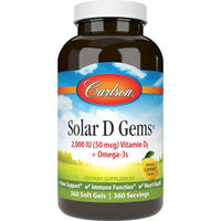 Carlson Labs - Solar D Gems Vitamin D3 2000 IU - 360 Softgels EasyOptionXY LLC