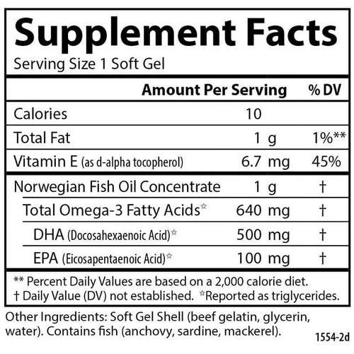 Carlson Labs - Super DHA Gems 500 mg. - Bonus Pack 60+20 Softgels - 2 Bottle(s) EasyOptionXY LLC