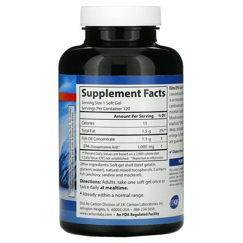 Carlson Labs The Very Finest Fish Oil Softgels, Lemon, 1000 Mg, 240 Ct EasyOptionXY LLC