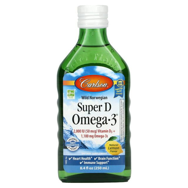 Carlson Super D Omega-3 Lemon 8.4 Fl Oz EasyOptionXY LLC