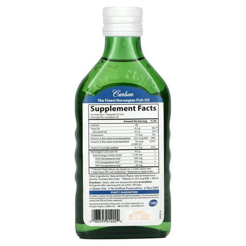 Carlson Super D Omega-3 Lemon 8.4 Fl Oz EasyOptionXY LLC