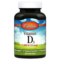 Carlson Labs - Vitamin D3 1000 IU - 250 Softgels EasyOptionXY LLC