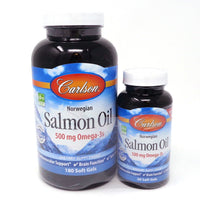 Carlson Labs Norwegian Salmon Oil Softgels, 500 Mg, 180 Ct + 50 Ct EasyOptionXY LLC