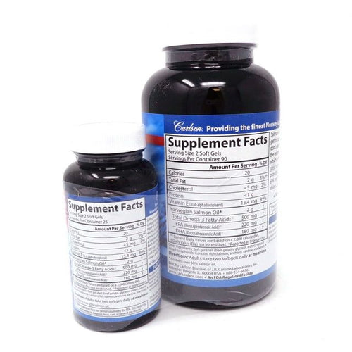 Carlson Labs Norwegian Salmon Oil Softgels, 500 Mg, 180 Ct + 50 Ct EasyOptionXY LLC