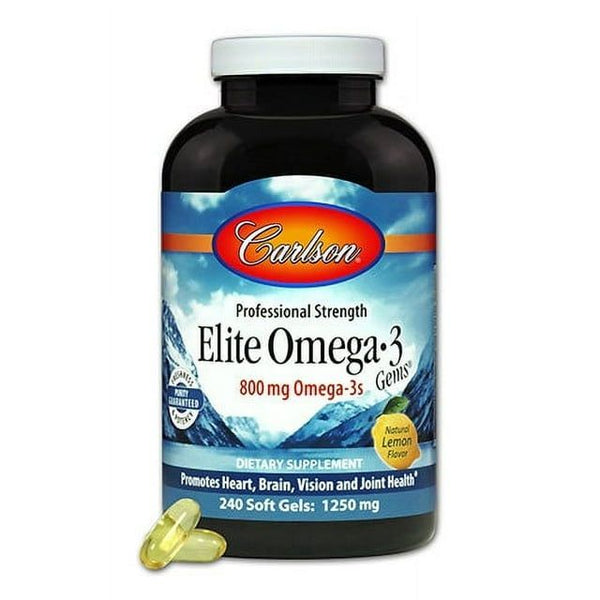 Carlson Labs Elite Omega-3 Fish Oil Gems Softgels, 1250 Mg, 240 Ct EasyOptionXY LLC