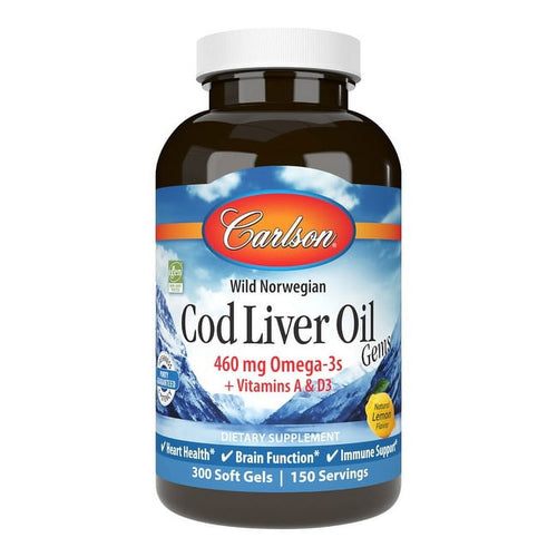 Carlson Laboratories Lightly Lemon Cod Liver Oil 300 Softgel EasyOptionXY LLC