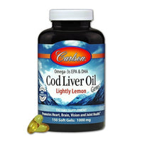 Carlson Cod Liver Oil, Lightly Lemon, 150 Soft Gels EasyOptionXY LLC