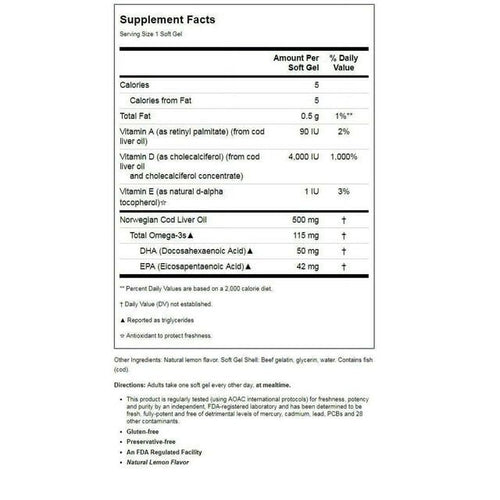Solar D Gems 4000 IU Vitamin D3 Plus Omega-3s 360 Soft Gels EasyOptionXY LLC