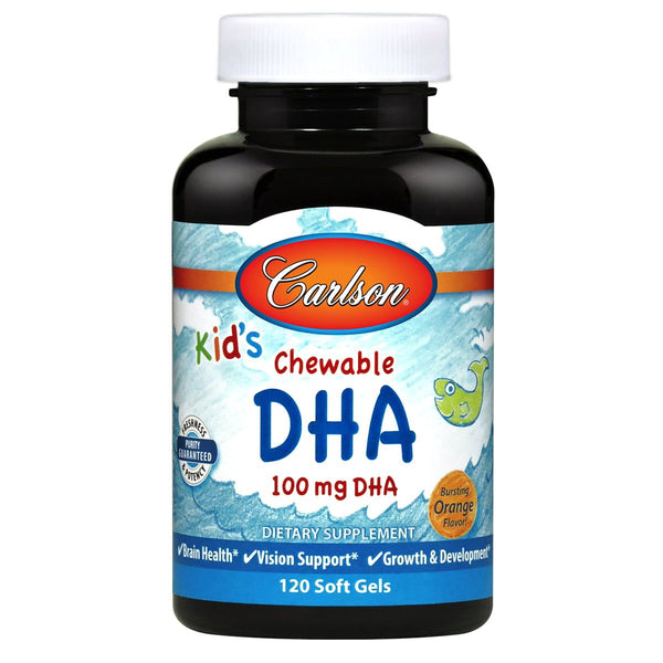 Carlson For Kids DHA Chewable, Bursting Orange Flavor, 120ct EasyOptionXY LLC