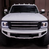 AlphaRex 92-96 Ford F-Series/Bronco LUXX-Series LED Projector Headlights Alpha-Black OffRoadUSA.com