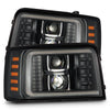 AlphaRex 92-96 Ford F-Series/Bronco LUXX-Series LED Projector Headlights Black OffRoadUSA.com