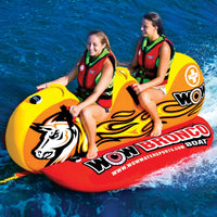 WOW Sports Bronco Boat 2 Person Towable Water Tube For Pool and Lake (14-1050) Jupiter Gear