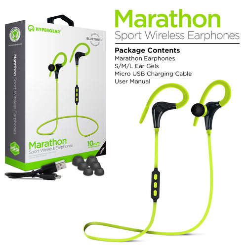 HyperGear Marathon Sport Wireless Bluetooth Earphones (MARPHONES-PRNT) Jupiter Gear