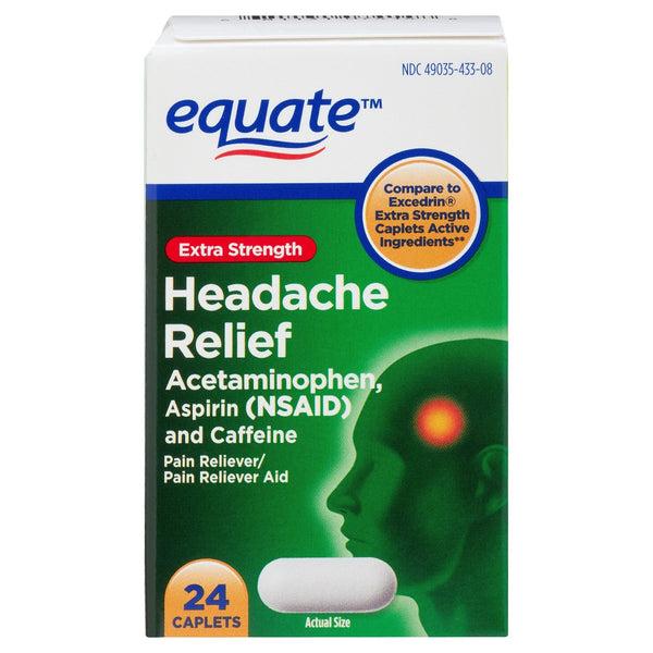 Equate Extra Strength Headache Relief Caplets; 24 Count EasyOptionXY LLC